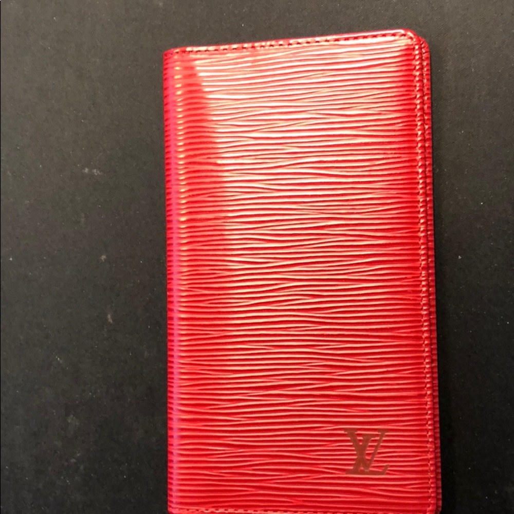 Louis Vuitton Epi Checkbook Cover (Red)